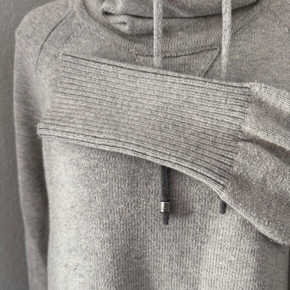 EDDIE BAUER Gray Cowl Turtleneck Tunic Sweater Medium - Picture 8 of 13